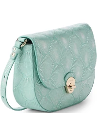 BRAHMIN Waterfall Tides Collection Portia Flap Crossbody Bag