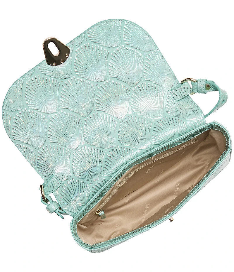 BRAHMIN Waterfall Tides Collection Portia Flap Crossbody Bag