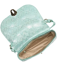 BRAHMIN Waterfall Tides Collection Portia Flap Crossbody Bag