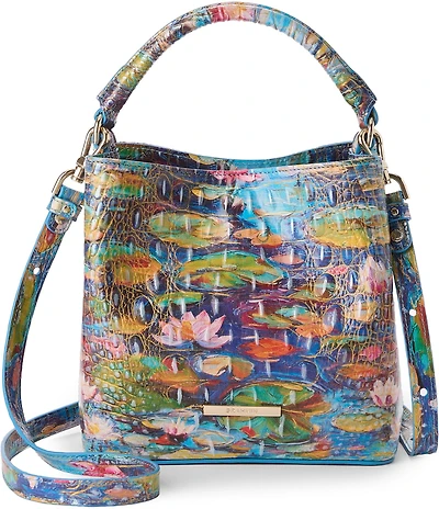 BRAHMIN Waterlily Melbourne Collection Mini Amelia Bucket Bag