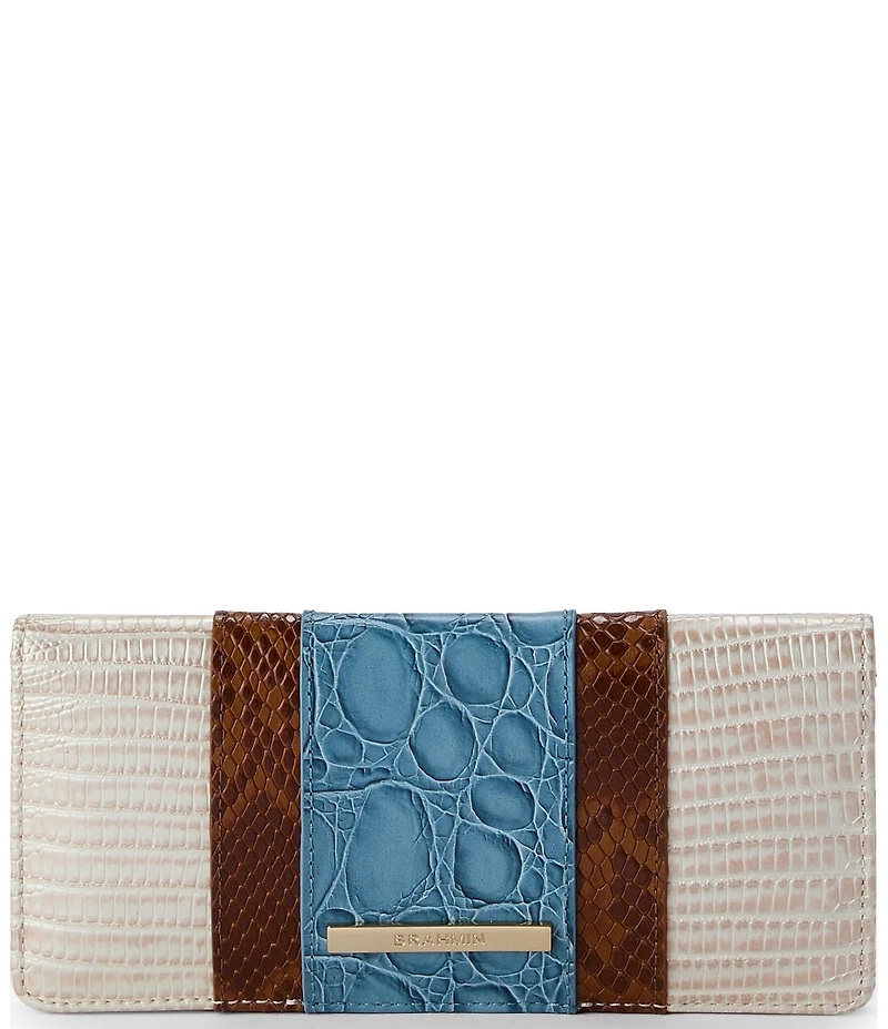 BRAHMIN Westlake Collection Blue Ady Bifold Wallet
