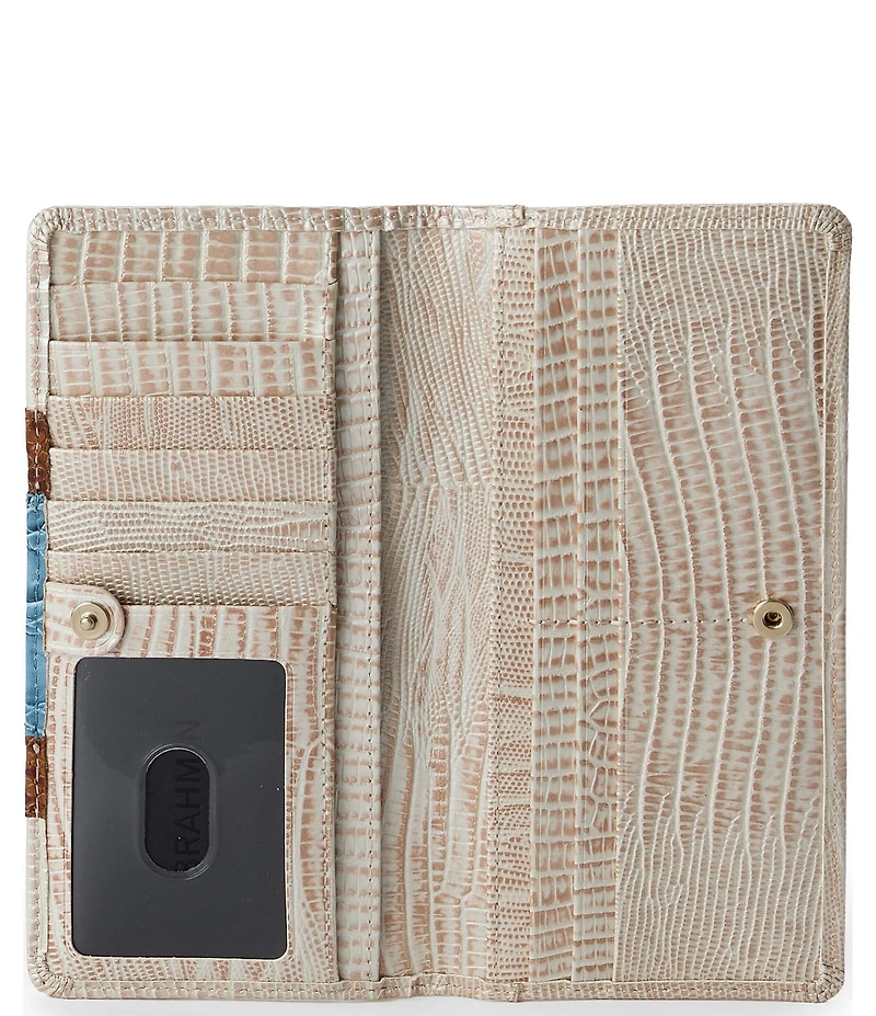BRAHMIN Westlake Collection Blue Ady Bifold Wallet