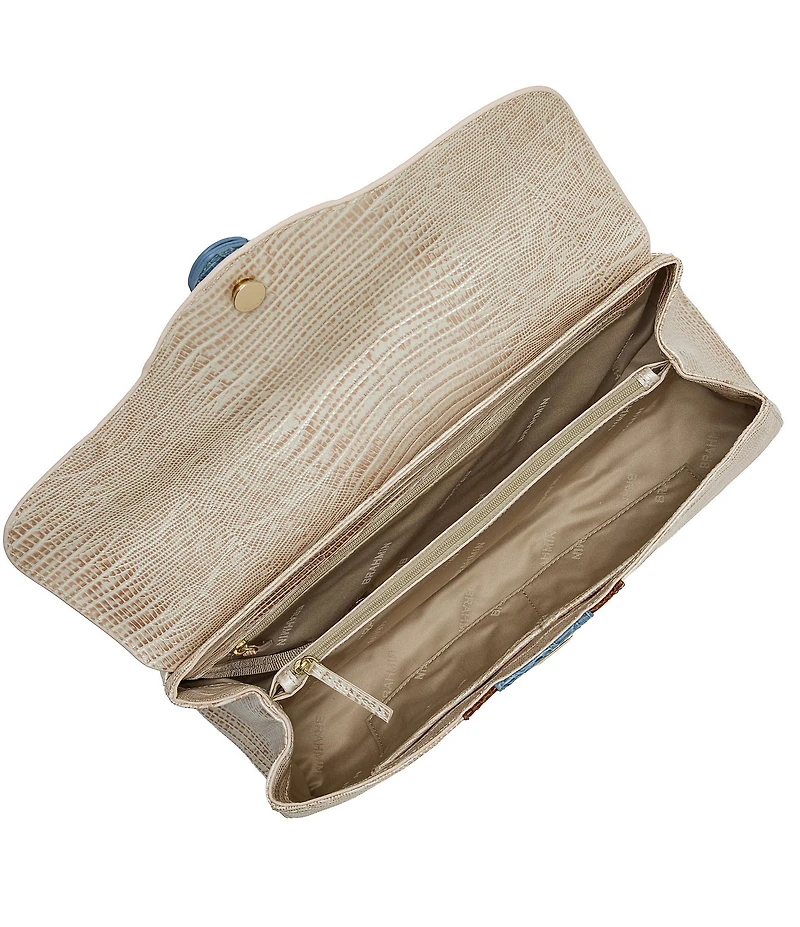 BRAHMIN Westlake Collection Blue Dayan Satchel Bag