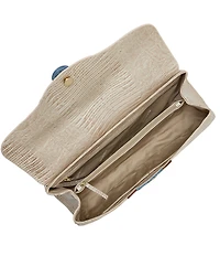 BRAHMIN Westlake Collection Blue Dayan Satchel Bag