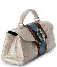 BRAHMIN Westlake Collection Blue Dayan Satchel Bag