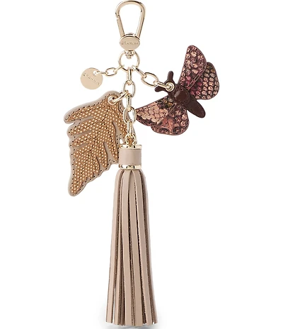 BRAHMIN Woodland Collection Multi Fern & Butterfly Bag Charm