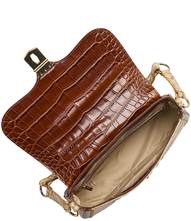 BRAHMIN Yuma Collection Nerida Snake Embroidered Shoulder Bag