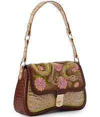 BRAHMIN Yuma Collection Nerida Snake Embroidered Shoulder Bag