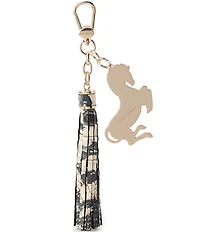 BRAHMIN Zebra Everlasting Encore Tassel Bag Charm