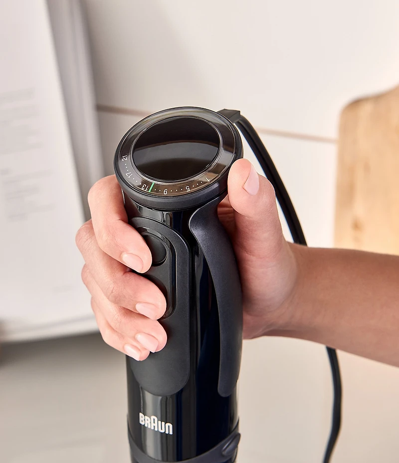 Braun Multiquick 5 Vario Hand Blender (SS Blending Shaft+Beaker) - 21 Speeds