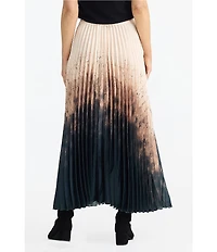 Brave + True Alias Coordinating Pleated Ombre Print Maxi Skirt