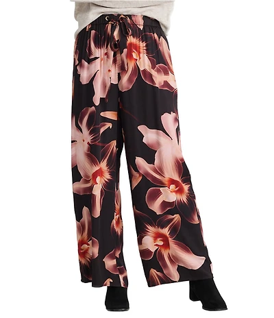 Brave + True Astrid Coordinating Floral Print Drawstring Wide Leg Pants