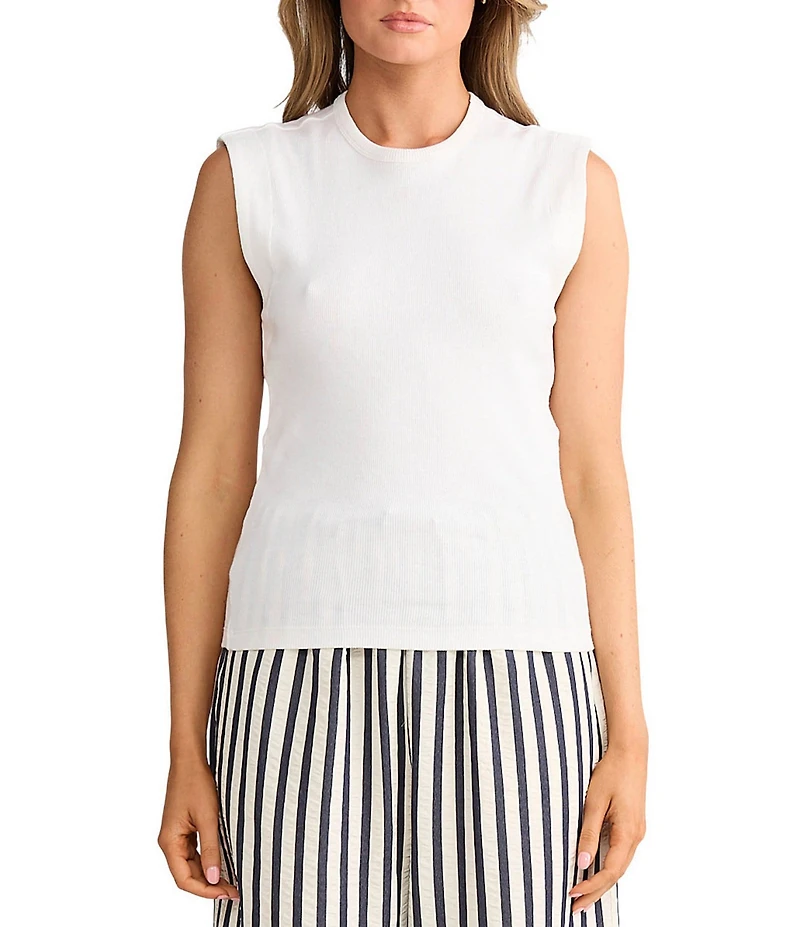 Brave + True Daphne Crew Neck Rib Knit Tank