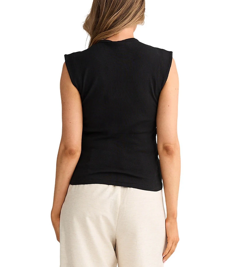 Brave + True Daphne Crew Neck Rib Knit Tank