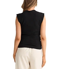 Brave + True Daphne Crew Neck Rib Knit Tank