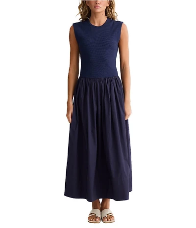 Brave + True Daphne Jersey Rib Sleeveless Crew Neck Maxi Dress