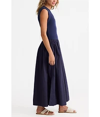 Brave + True Daphne Jersey Rib Sleeveless Crew Neck Maxi Dress