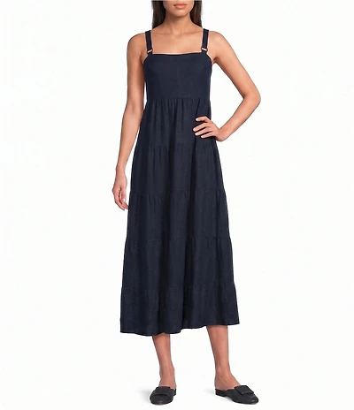 Brave + True Gelato Square Neckline Empire Tiered Midi Dress