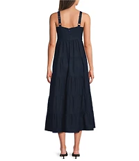 Brave + True Gelato Square Neckline Empire Tiered Midi Dress