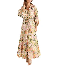 Brave + True Gertie Zoe's Garden V-Neck Long Sleeve Maxi Dress