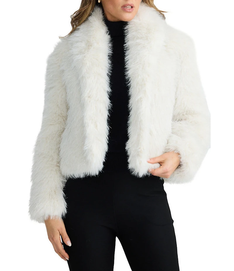 Brave + True Glamour Long Sleeve Faux Fur Jacket