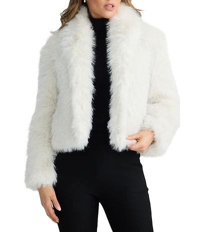 Brave + True Glamour Long Sleeve Faux Fur Jacket