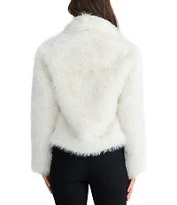Brave + True Glamour Long Sleeve Faux Fur Jacket