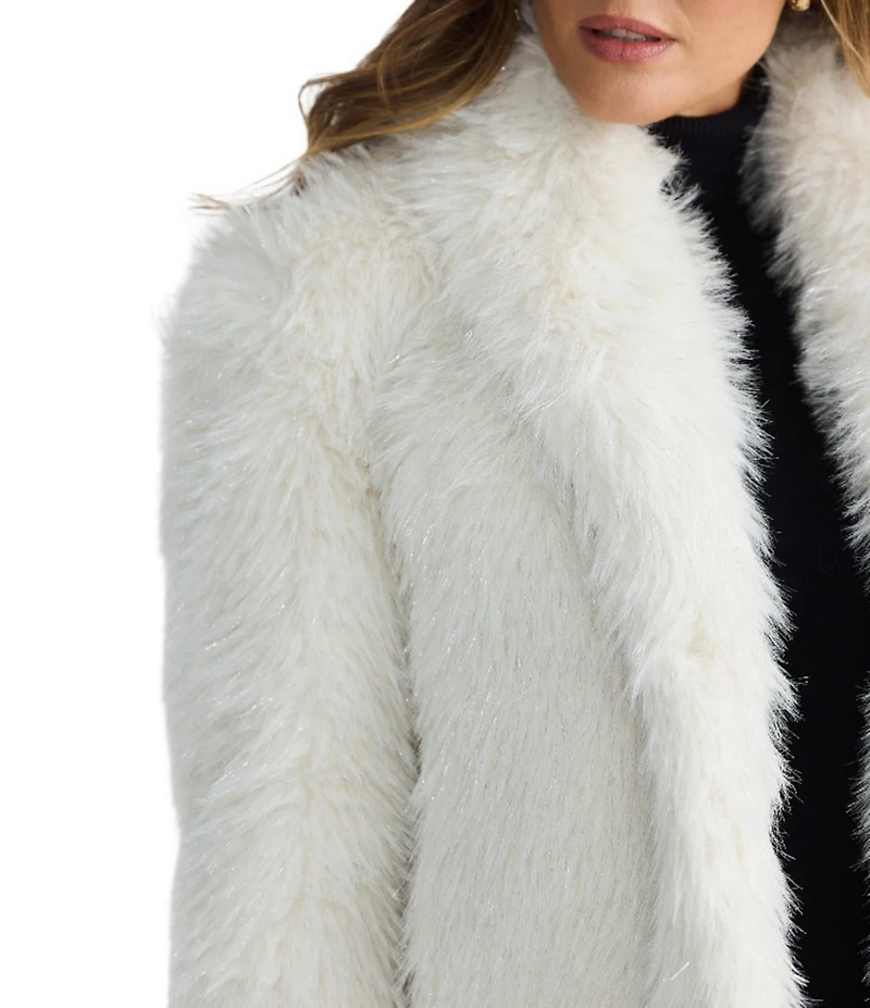Brave + True Glamour Long Sleeve Faux Fur Jacket