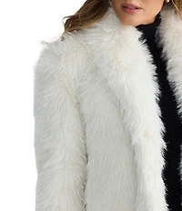 Brave + True Glamour Long Sleeve Faux Fur Jacket