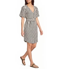 Brave + True Gracie Seersucker Short Sleeve Belted Dress