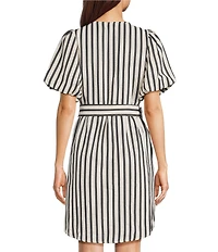Brave + True Gracie Seersucker Short Sleeve Belted Dress