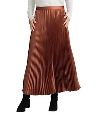 Brave + True Identity Pleated A-Line Midi Skirt