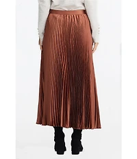 Brave + True Identity Pleated A-Line Midi Skirt