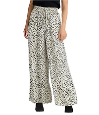 Brave + True Liza Wide Leg Drawstring Front Pull On Pants