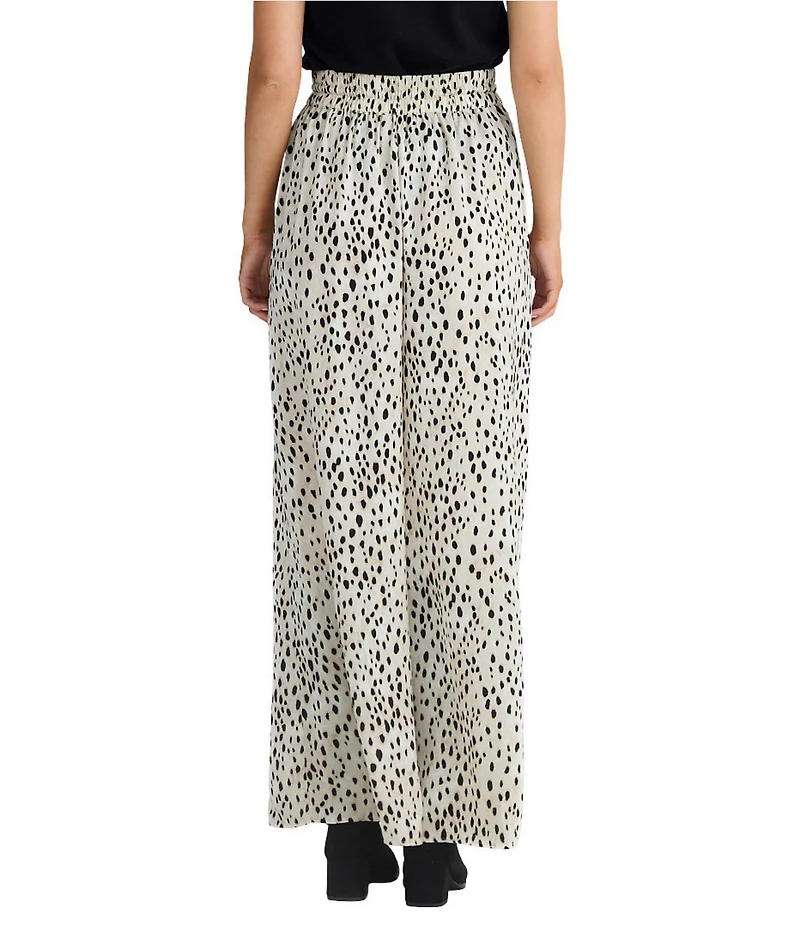 Brave + True Liza Wide Leg Drawstring Front Pull On Pants