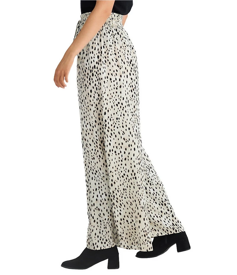 Brave + True Liza Wide Leg Drawstring Front Pull On Pants