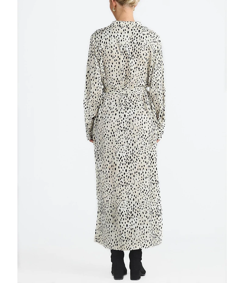 Brave + True Long Sleeve Split V Neckline Sampson Maxi Shirt Dress