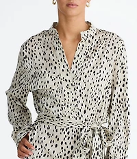 Brave + True Long Sleeve Split V Neckline Sampson Maxi Shirt Dress