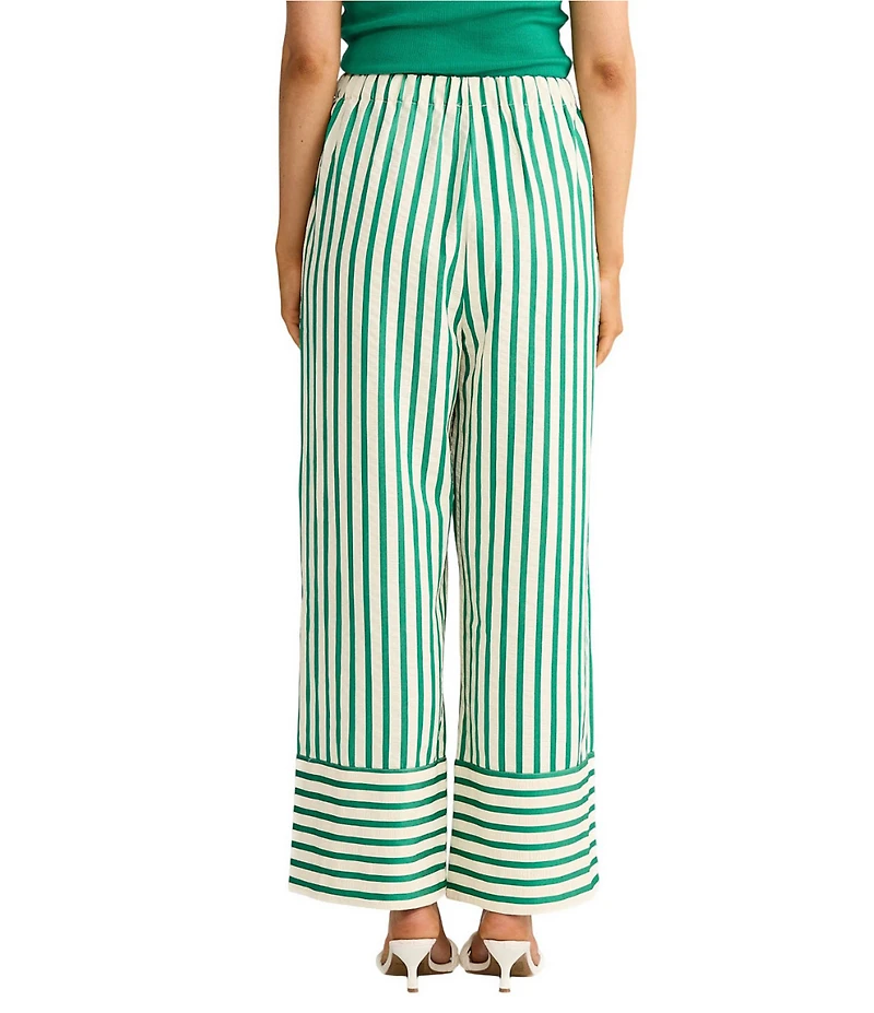 Brave + True Portia Striped Seersucker Wide Leg Drawstring Pants