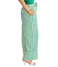 Brave + True Portia Striped Seersucker Wide Leg Drawstring Pants