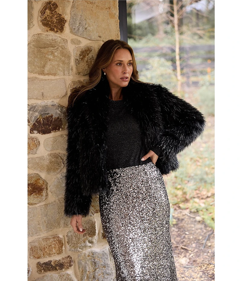 Brave + True Ritz Sequin Pencil Maxi Skirt