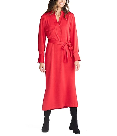 Brave + True Sampson Long Sleeve Satin Dress