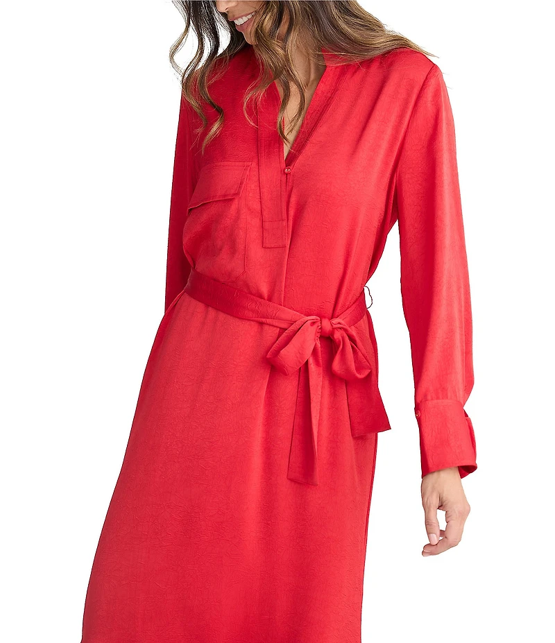 Brave + True Sampson Long Sleeve Satin Dress