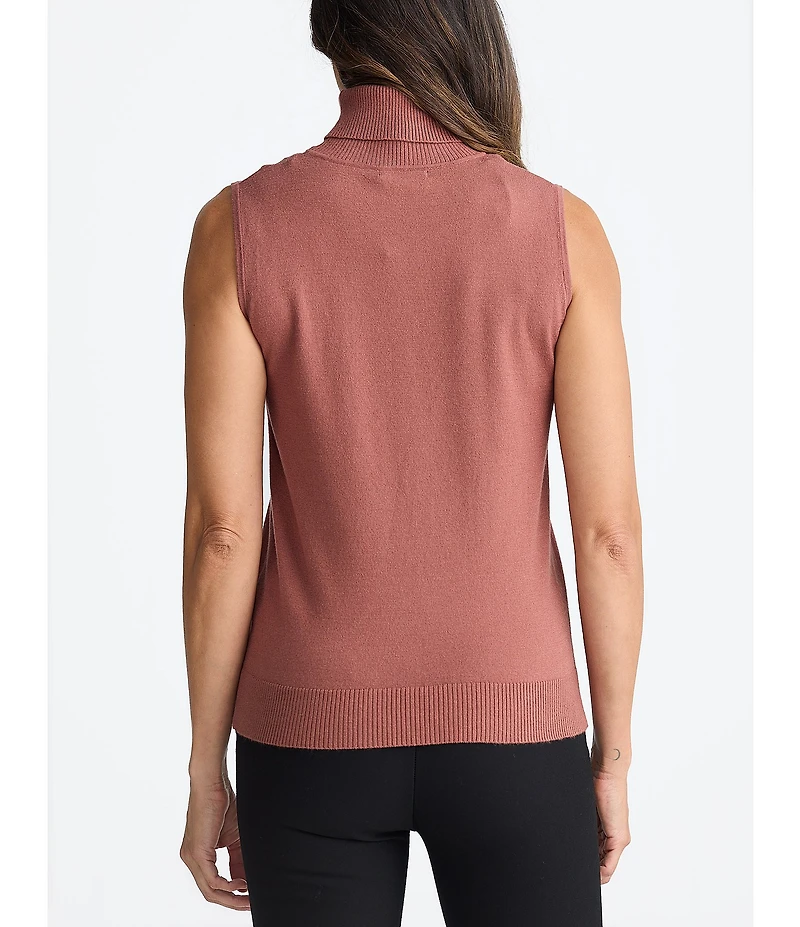 Brave + True Sleeveless Pullover Knit Turtleneck Top