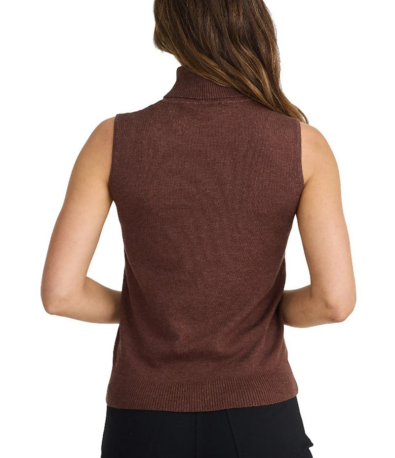 Brave + True Sleeveless Pullover Knit Turtleneck Top
