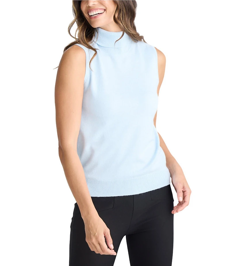 Brave + True Sleeveless Pullover Knit Turtleneck Top
