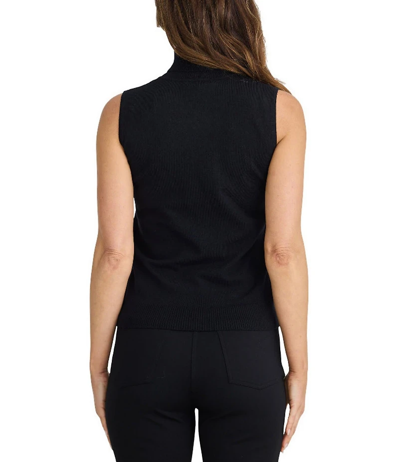 Brave + True Sleeveless Pullover Knit Turtleneck Top