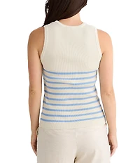 Brave + True Sleeveless Striped Scoop Neckline Ribbed Knit Tank