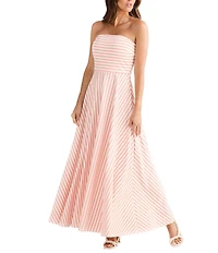 Brave + True Thandie Sleeveless Strapless Striped Maxi Dress