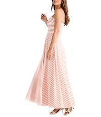 Brave + True Thandie Sleeveless Strapless Striped Maxi Dress